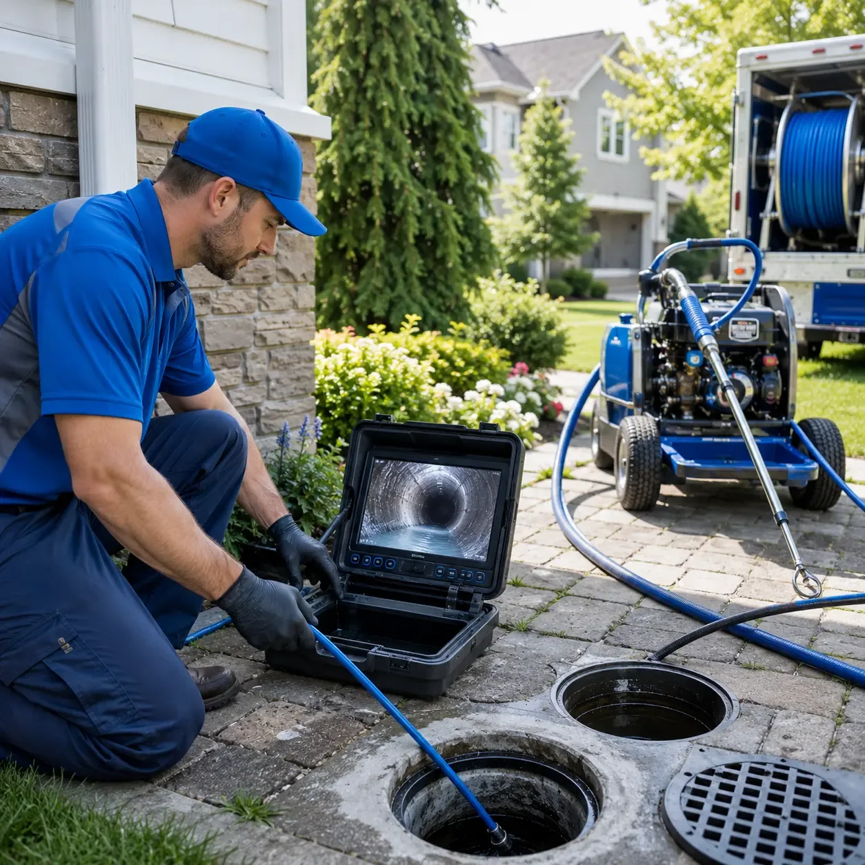 Outdoor drain cleaning professionals serving Newfield, ME