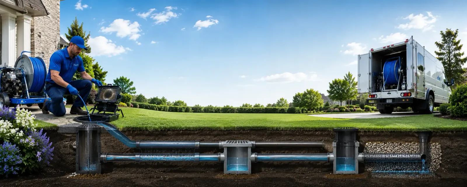 Outdoor drain cleaning information for Newfield, ME